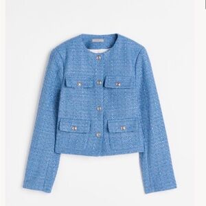 Blue Tweed H&M Women's Jacket